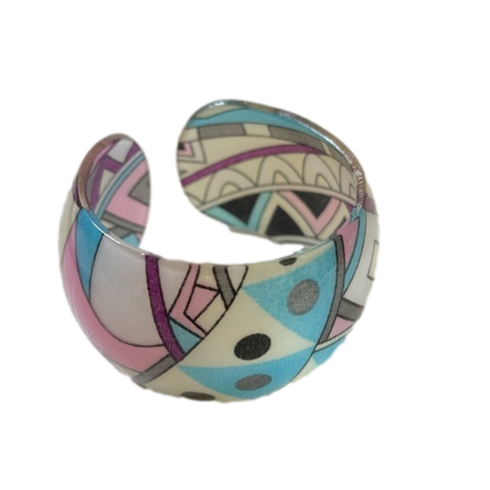 PURPLE blue open bangle shape
